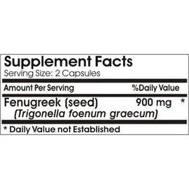 Naturetition Supplements Fenugreek 900mg ~ 200 Capsules - No Additives