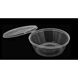 20 x 150ml 6oz Plastic Food Grade Storage Containers with Hinged Lids - (6WL)