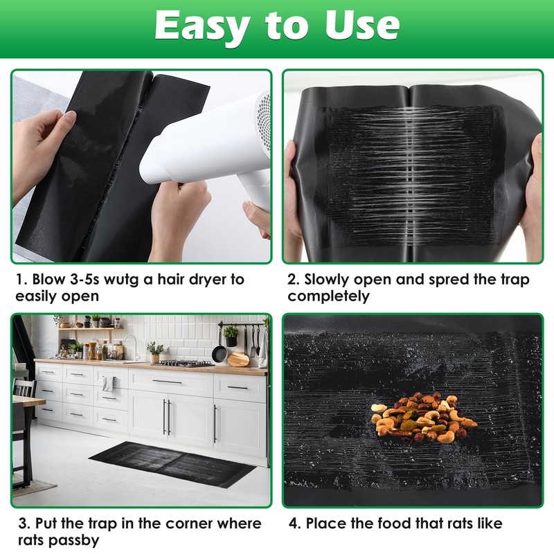 Qualirey 5 Pack 24 x 11'' Mouse Glue Traps, Anti