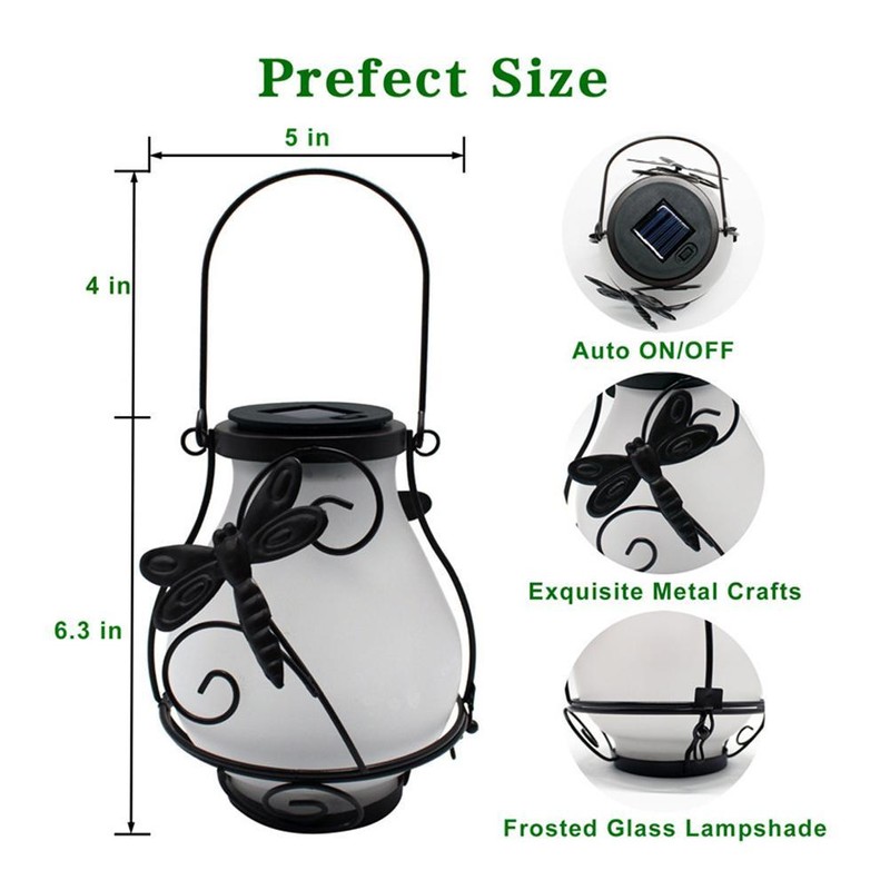 Solar Flame Lantern Lights Flickering Flames Outdoor Solar Lights Hanging