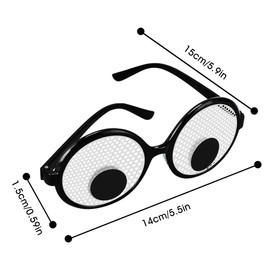 Axlksia 2 Pcs Googly Eye Glasses, Novelty Shaking Glasses with Eyes, Funny Googly Eyes Glasses for Adults Kids
