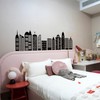 SUPERDANT Cityscape Wall Stickers City Buildings Silhouettes PVC Wall Art