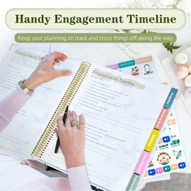 Shintrend Shintrend Wedding Planner for Bride: Wedding Planning Book and Organizer for Newly Engaged Couples 176 Pages Bridal Wedding Organizer Notebook with Sticker Checklists & Calendars for Bride To Be