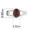TISHAVI Garnet Ring For Women, Sterling Silver Ring For Women,