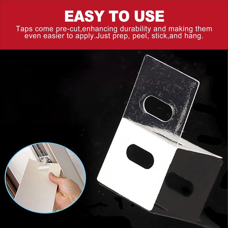 60 Pack Clear Vertical Blind Repair Tabs, No Tool Peel