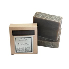 Pine Tar Handcrafted Soap - Vegan Body Care Soap with Scented Ingredients - Blend of Shea & Coconut - Ideal for Cleansing and Comfort Olive Cleanser