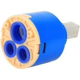 Cartucho de Disco de Cerámica para Grifo de Cocina - Repuesto de Una Sola Palanca Cuadrada - Cascada de 35/40 mm de Diámetro - Azul (40 mm)