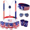 Mepase 5 Pcs Patriotic Beverage Beer Belt Set USA Belt