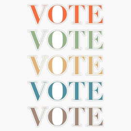 LAD Studio Register to Vote Us Elections Sticker Bumper Sticker Vinyl Decal 5""