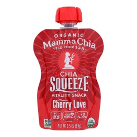 UD_Mamma Chia Organic 3.5 oz Chia Squeeze Case of 16 Cherry Beet Flavor Bean Snacks