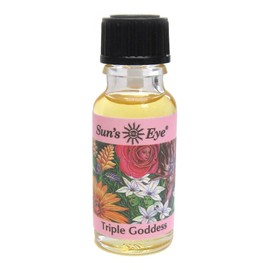 Sun's Eye Triple Goddess Oil, Sweet Fruity Aroma, 0.5 fl oz, Specialty Ritual Oils, Yellow