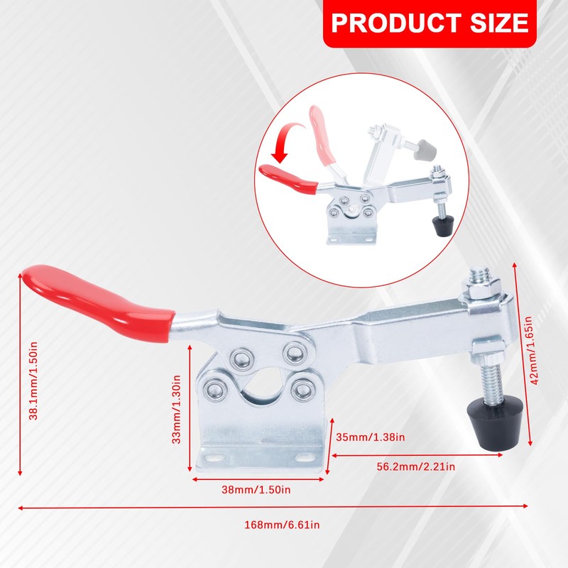 Adjustable Toggle Clamps, 500 Lbs Holding Capacity for Fixtures