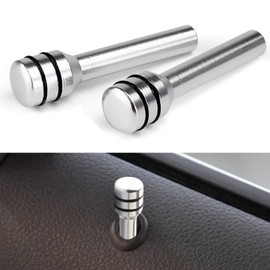 2pcs Car Door Lock Pin Door Lock Status Button Inner Door Lock Pull Pin Aluminum Alloy Material Universal Interior Door Fitting Modification Part