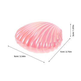 BESPORTBLE Pink Seashell Trinket Box: Decorative Jewelry Box for Keys, Rings, Necklaces - Desktop Storage Organizer for Home Entrance, Bedroom, Living Room, Wedding Party Favor
