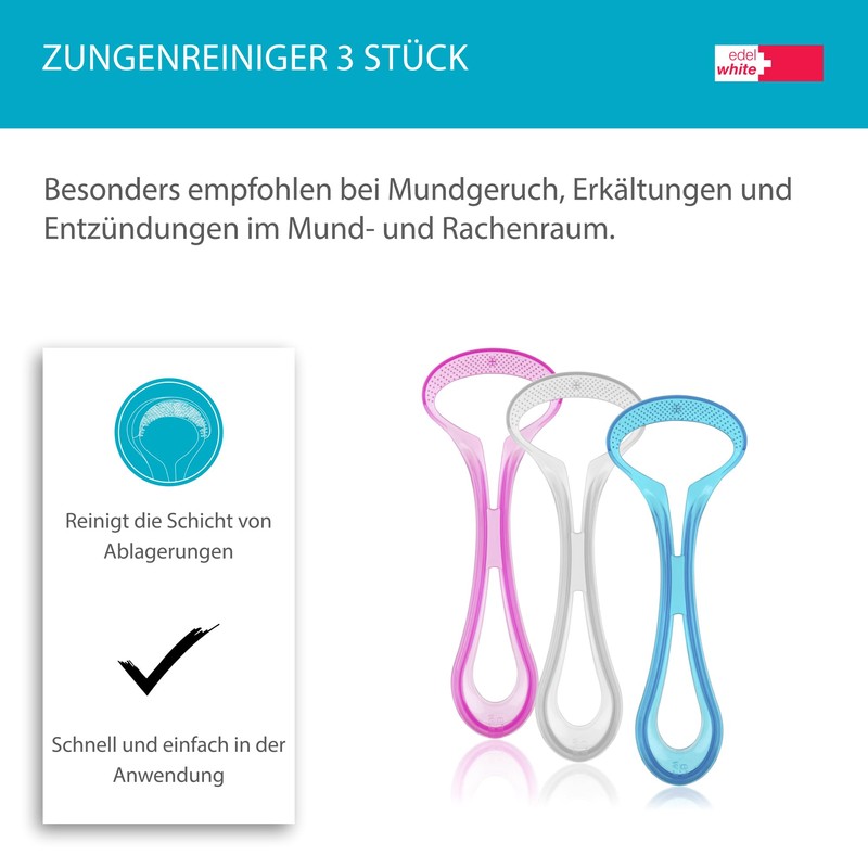 Edel+White Tongue Cleaners- 3 Pack