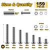 Mywish 159 Pieces M6 Screw Assortment Kit 304 Stainless Steel
