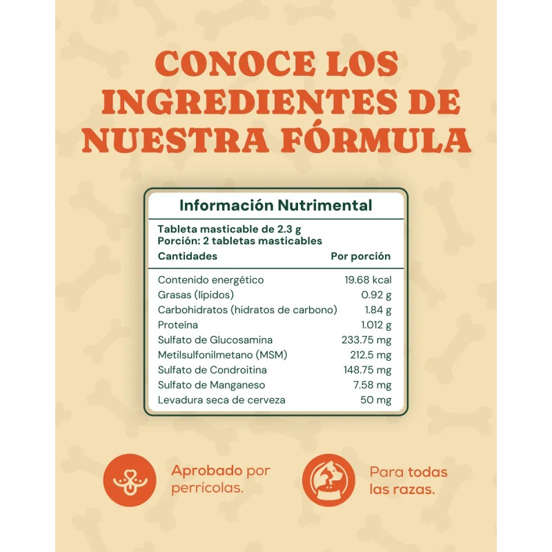 Premios Perro Glucosamina Colágeno Suplemento Natural X2