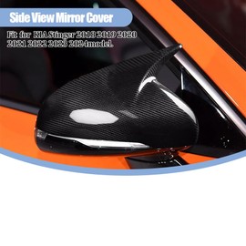 Xhfarce Side Mirror Covers for Kia Stinger 2018 2019 2020 2021 2022 2023 2024 Accessories Accessories Ox Horn Side Mirror Cover Side Door Rearview Mirror Cover Exterior Decoration(Carbon Fiber)