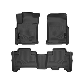 Husky Liners Weatherbeater Floor Mats | Fits 2010-2012 Toyota 4Runner, 2010-2013 Lexus GX460 | Front & 2nd Row, 3-pc Black - 98571