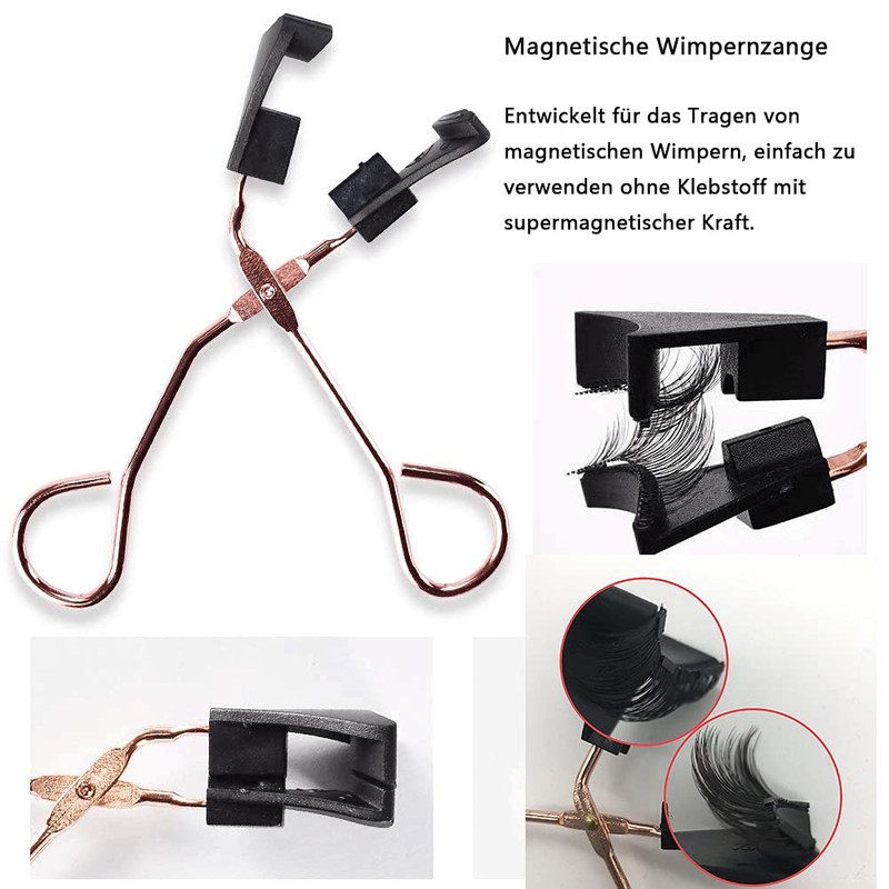 Magnetic Eyelashes without Eyeliner 4 Pairs Natural Look 3D Magnetic