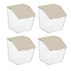 4PCS Kitchen Storage Box Wall Mount Plastic Food Container with