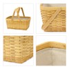 Wood Chip & ratanmikkusu Woven Inner Lining with Carry Cosmetic