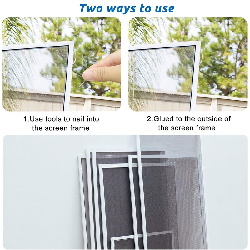 70 pcs Window Screen Tension Spring Corner Clips, Corner Mount