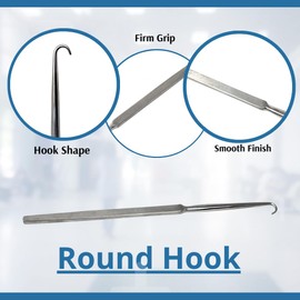 Round Hook 6" Length Surgical Medical Instrument Made of Stainless Steel (1 Pcs)