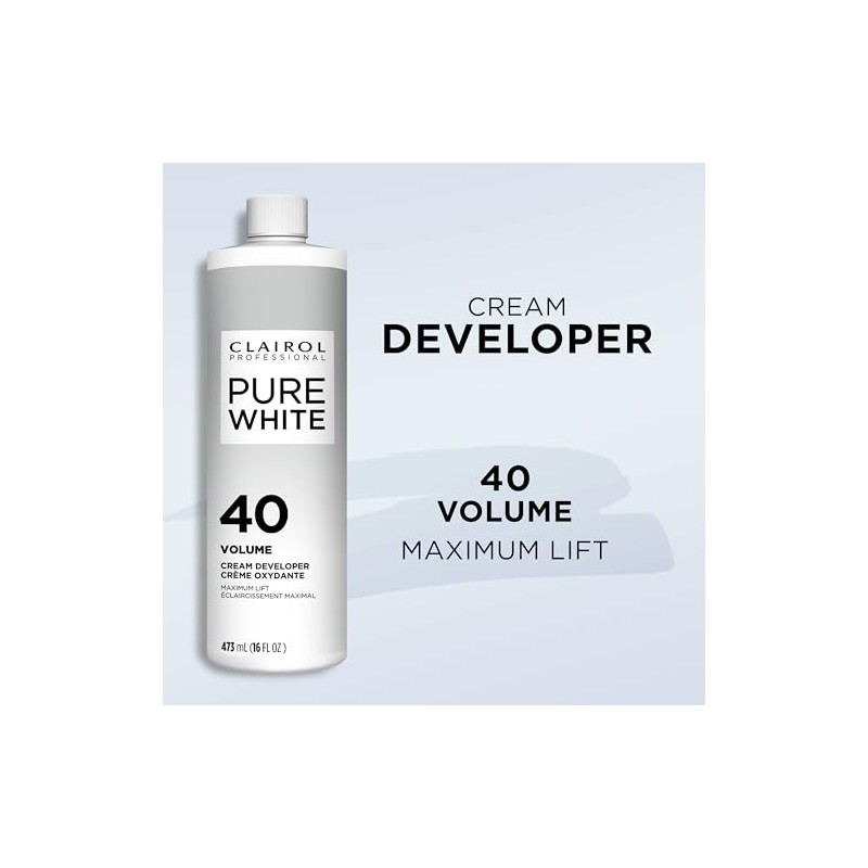 Clairol Soy 4Plex Pure White DEVELOPER 40 VOLUME Creme 16oz