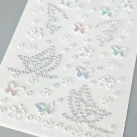Allpin (다올)큐빅 스티커 블링블링 페이스 메이크업 포인트 (Daol) Cubic Sticker Bling Bling Face Makeup Point [Butterfly Design]