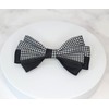 Burnaby houndstooth check ribbon hairpin / 버나비 하운즈투스 체크 리본