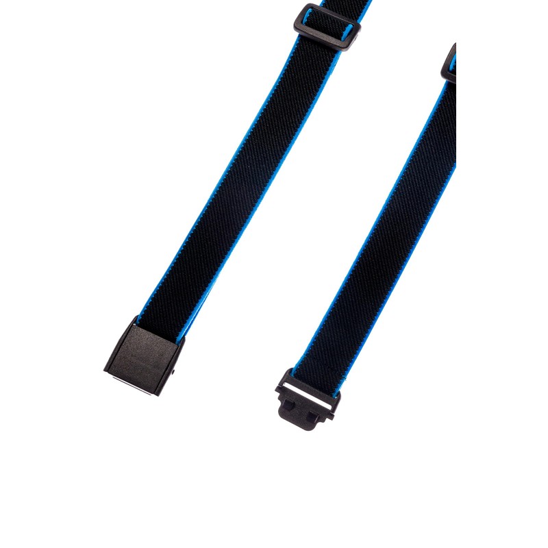 Olata Children’s Elasticated Belt with Plastic Clip Buckle. Black/Turquoise (5-15