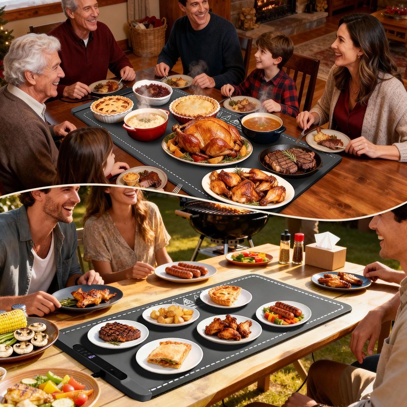 Warming Mat For Food Extra Large 36"x15", Gray