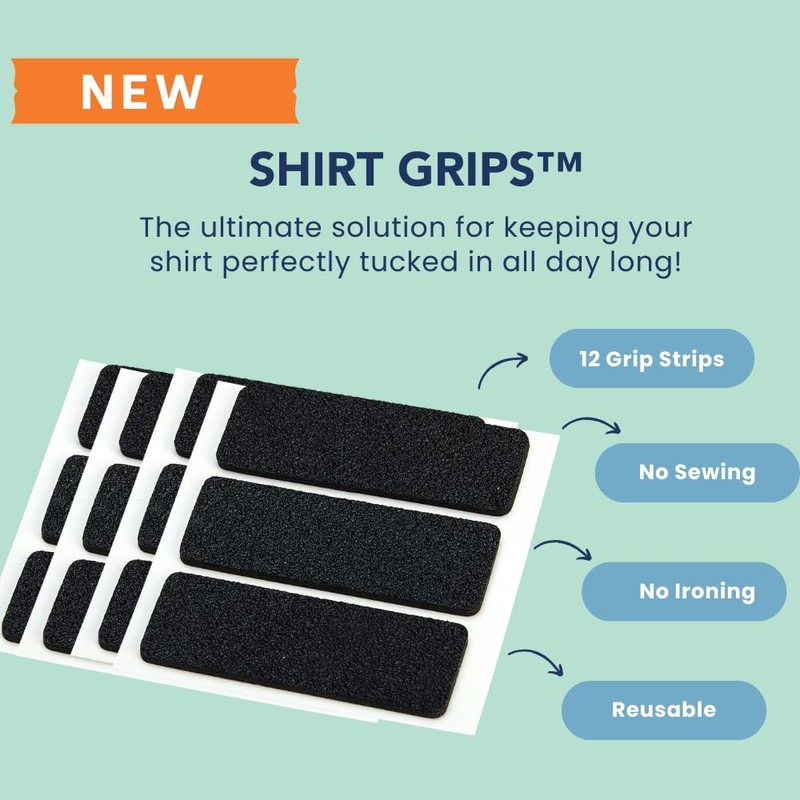 Fabhesive Shirt Grips – Keep Shirts Tucked in All Day