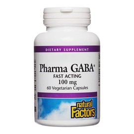 Natural Factors, Stress Relax Pharma GABA, 100 mg, 60 Vegan Capsules, Laboratory Tested, Vegetarian, Soy-Free, Gluten Free, GMO Free
