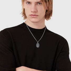 VENACOLY Jesus Necklace Sterling Silver Catholic Pendant Religious Jewellery Gifts for Women Christians, Sterling Silver, No Gemstone