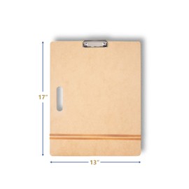 Falling in Art 13x17 Sketch Board, Drawing Tote Board for Artists with Sturdy Clip and Rubber Bands, Portable Art Clipboard for Classroom and Studio Drawing