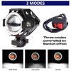 2 x Motorcycle Headlight with Angel Eyes Lights U7 DRL