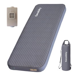 4" Ultra-Thick Self-Inflating Sleeping Pad with 3-in-1 Rechargeable Pump, Air Adjustable Foam Camping Mattress, Fast Inflate & Deflate 9.5R Heavy-Duty Camping Mat for Car, Truck, Van, Rooftop Tent