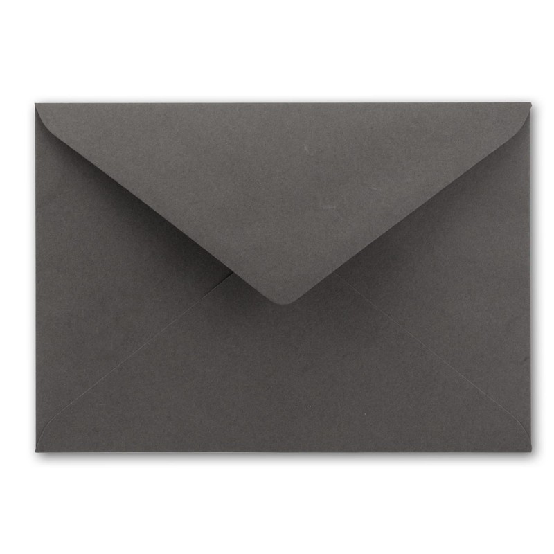10 x metallic gold lined envelopes DIN C5, anthracite, 156