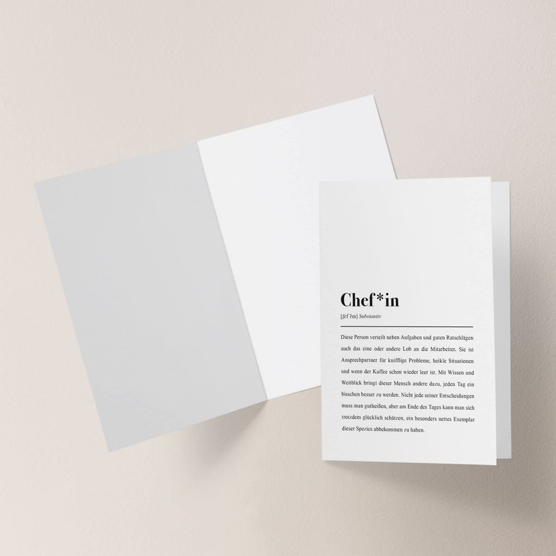 Boss or Boss Card with Envelope - Boss*in Definitions