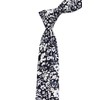 Elfeves - Corbata delgada de algodón y lino para hombre,