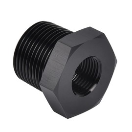 EVIL ENERGY 3/8" NPT Male to 1/8" NPT Female Reducer Bushing Fitting Adapter Hex Aluminum Black
