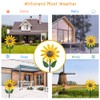 Viveta Sunflower Wind Spinner, 56" Metal Wind Spinner with Stake,