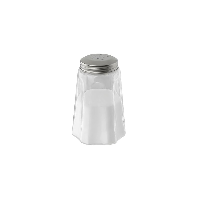 FMprofessional 22502 - Saliera in vetro/acciaio INOX, 280 ml, trasparente,