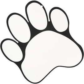 Paw Print Two-Sided Decoration, 6 x 6 inches
