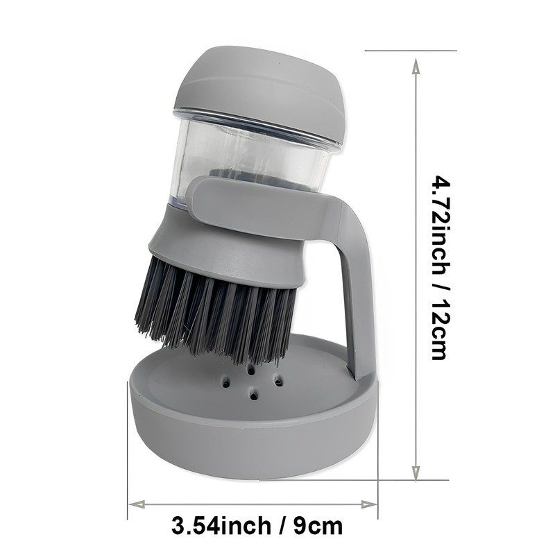 Dish Brush with Soap Dispenser and Holder 2pcs, Kitchen Dish