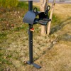 idyllictime Garden Hose Holder Freestanding for Outside With Tool Storage