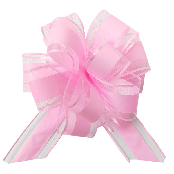 sxvblly 6 PCS Large Pull Bows 6 Inch Light Pink