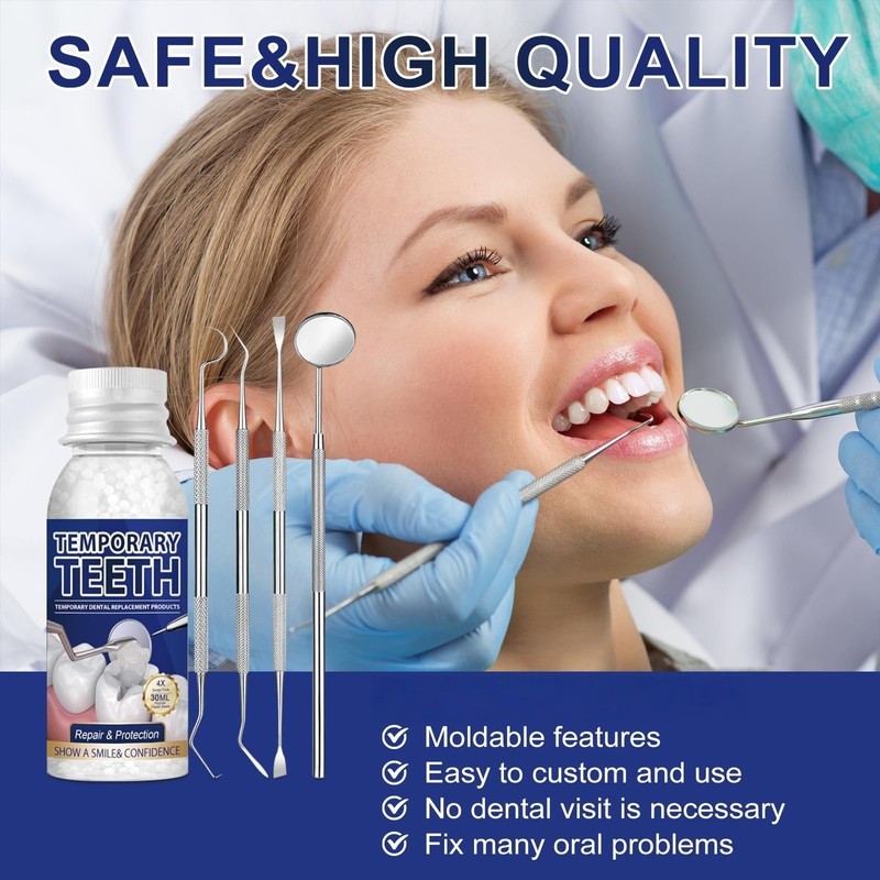 Temporary Tooth Filling,Temporary Teeth Replacement Kit,False Teeth Replacement Tooth Filling
